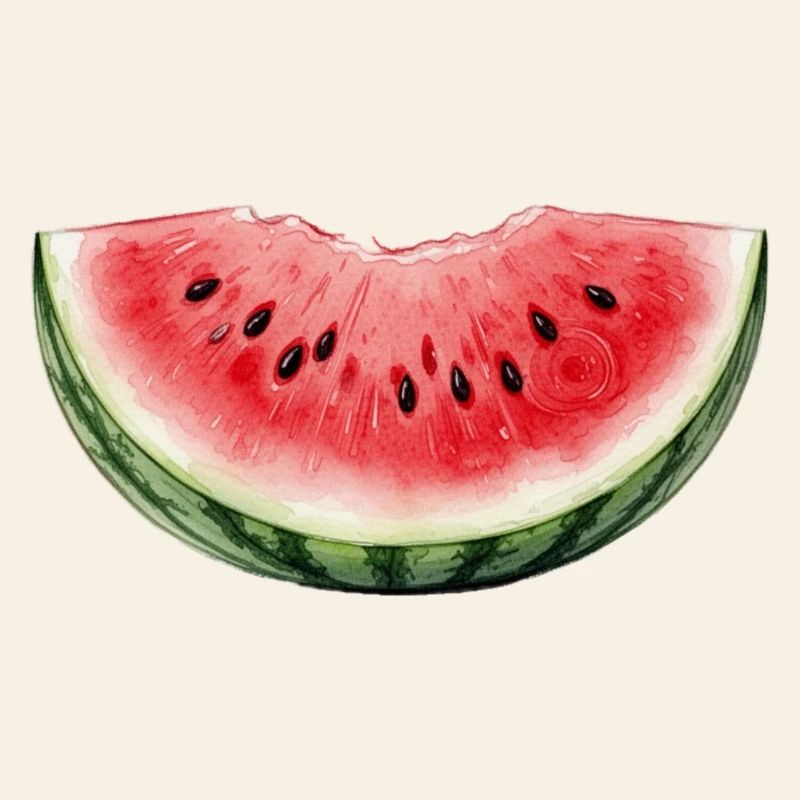 Pastèque Aquarelle