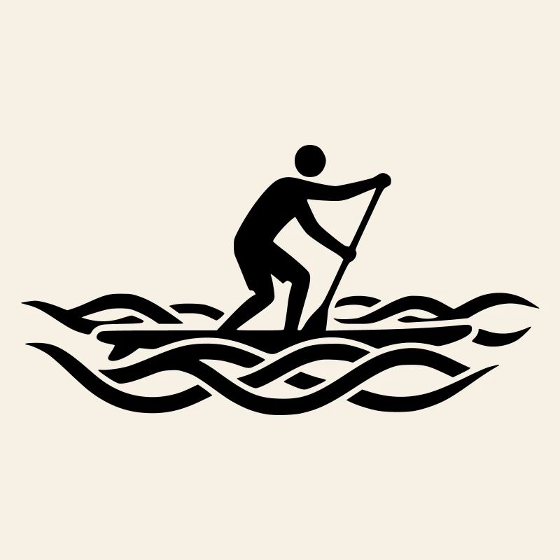 Surf de vagues debout debout en pagayant