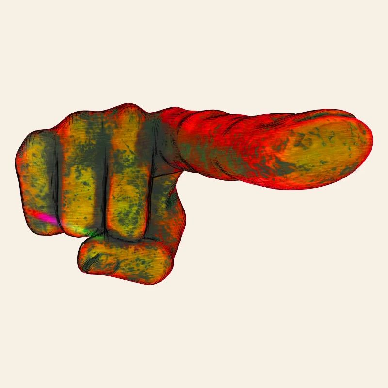 Farbexplosion Zeigefinger