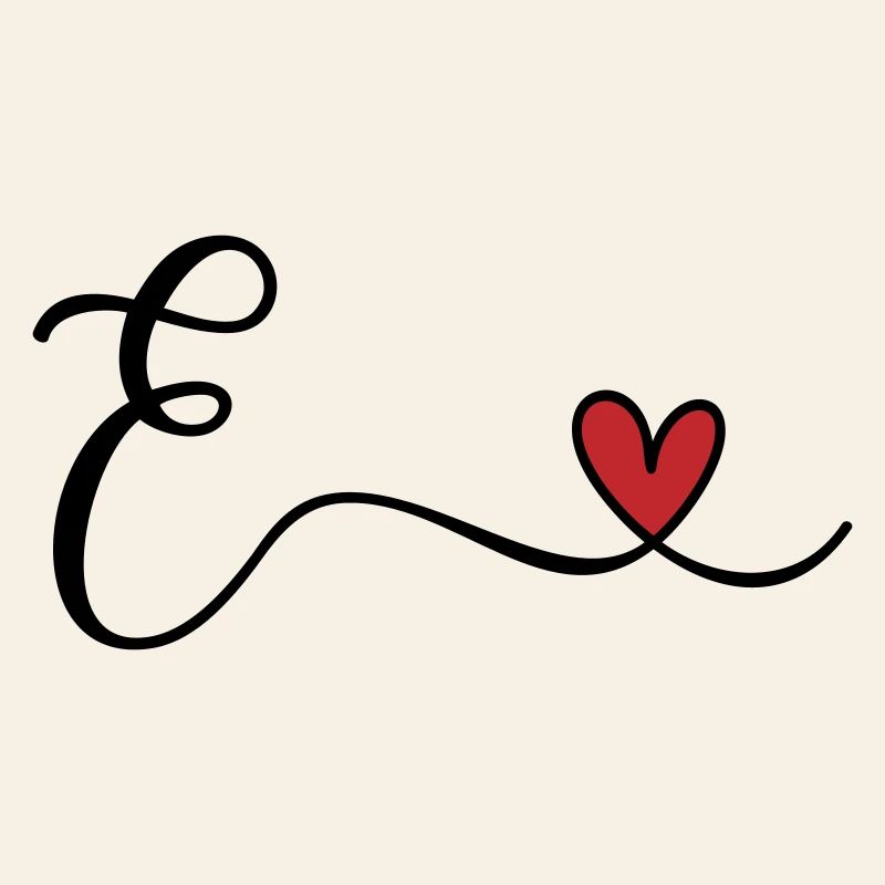 Buchstabe E Monogramm