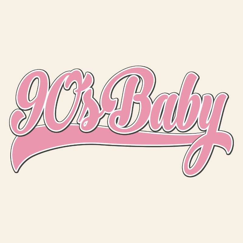 90s Baby Pink Retro Script