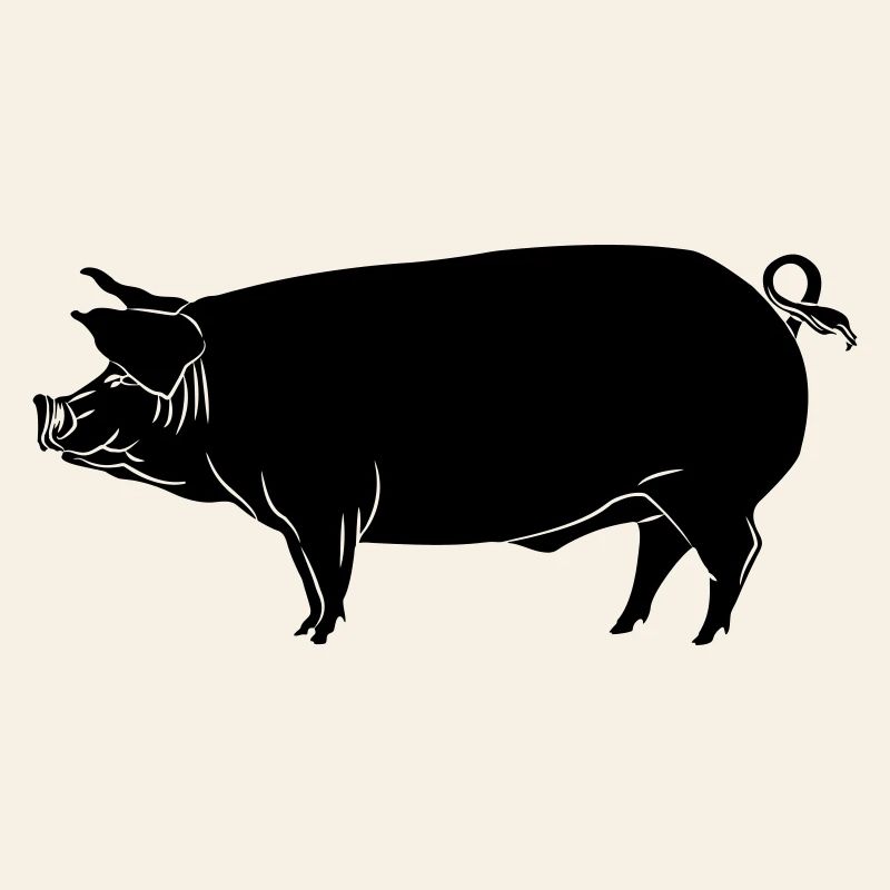 Schweinsschatten-Bild-Logo