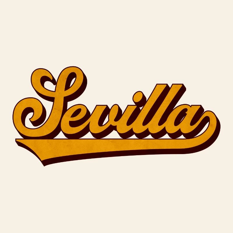 Séville Rétro Script Jaune