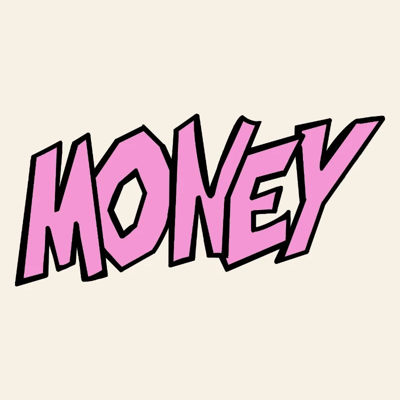 Geld-Illustration mit Lebendiger Typografie