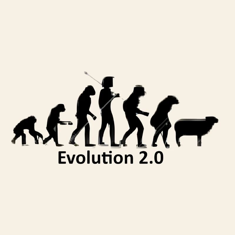 Human evolution in silhouette