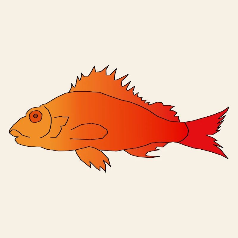 Fish with a serrated fin