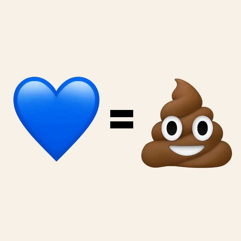 AfD is shit - 💙 = 💩 (Bright Design)
