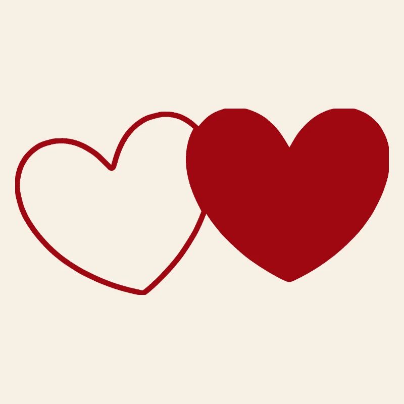 2 rote Herzen Herz rot Geschenk Valentinstag