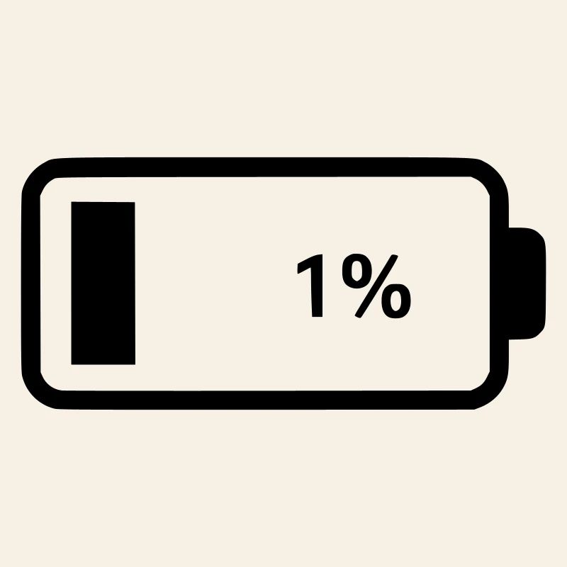 Batterie vide 1 %