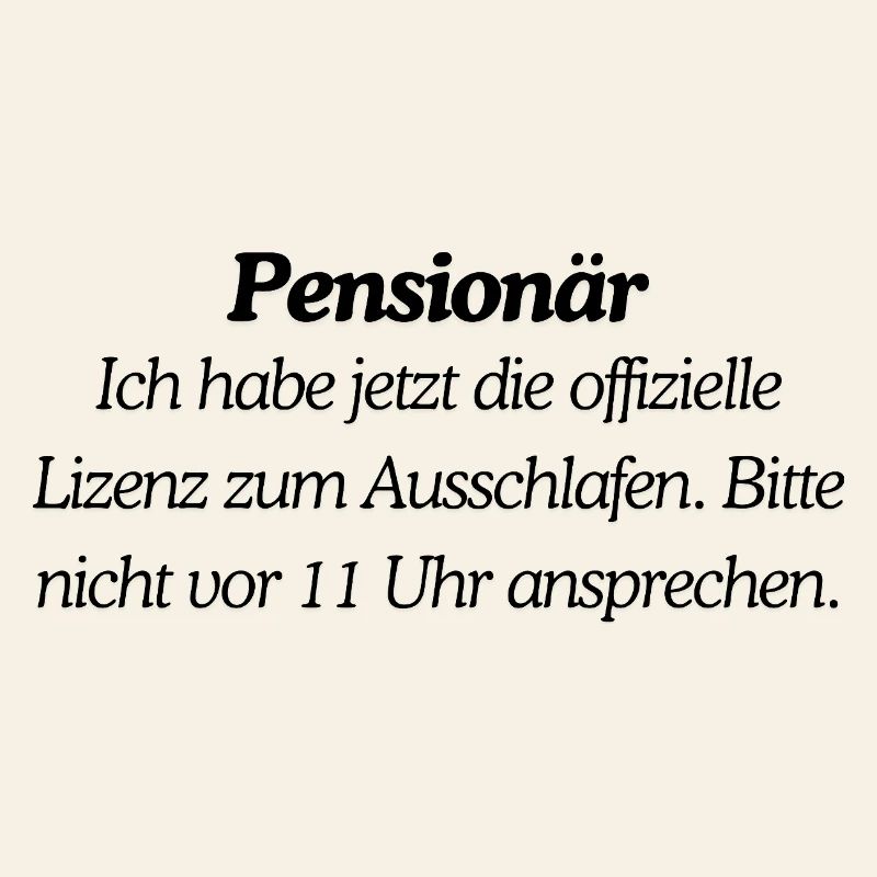 Finally a pensioner