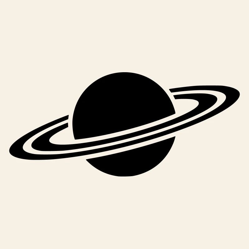 Silhouette de l’anneau de la planète Saturne