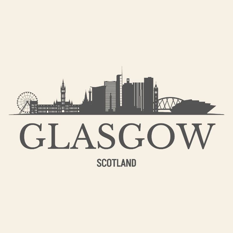 Glasgow, Écosse, silhouette de Glasgow