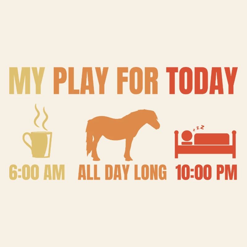 Coffee Horses Sleeping