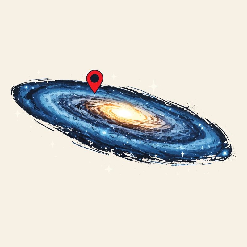 Séquence de localisation de la Voie lactée dans la galaxie spatiale