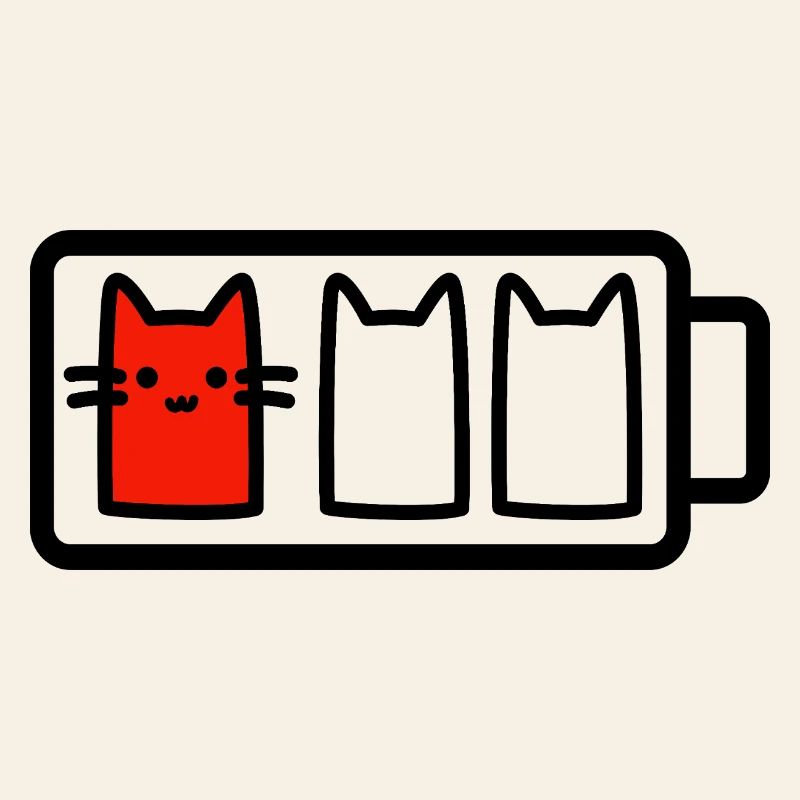 Low battery cat