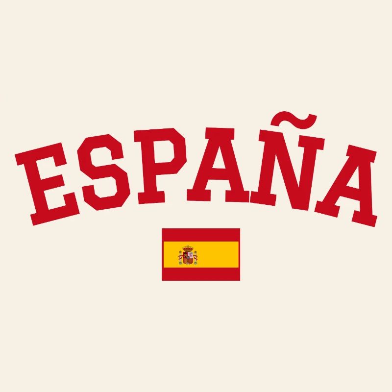 Drapeau espagnol : dessin rouge