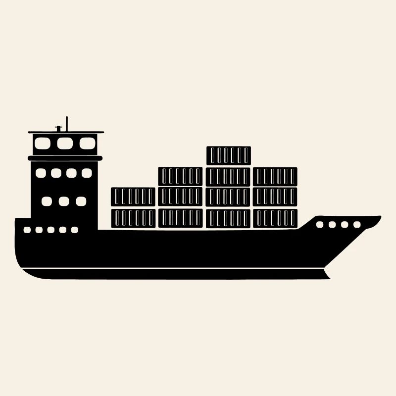 Seecontainerschiff oder Boot mit Containern