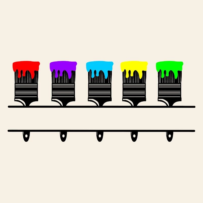 Farbpinsel mit leerer Aussparung