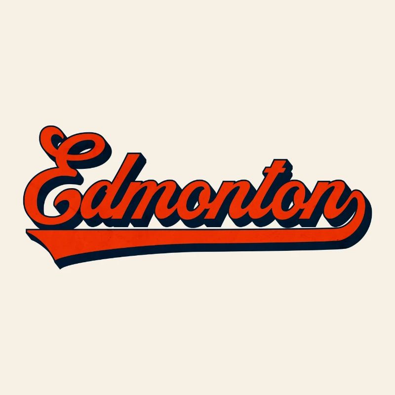 Edmonton Script Vintage Logo