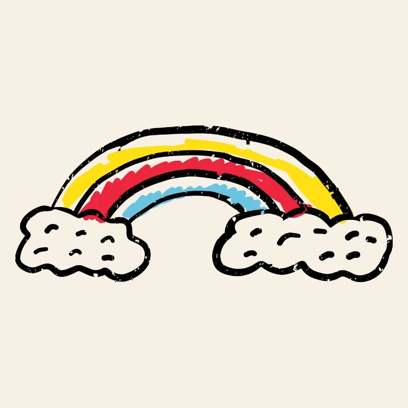 Regenbogen-Pinsel-Bogenstriche