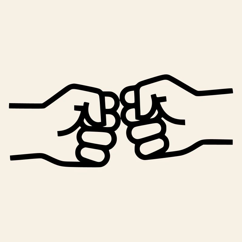 Fist Bump Faustgruß Beste Freunde Vektor