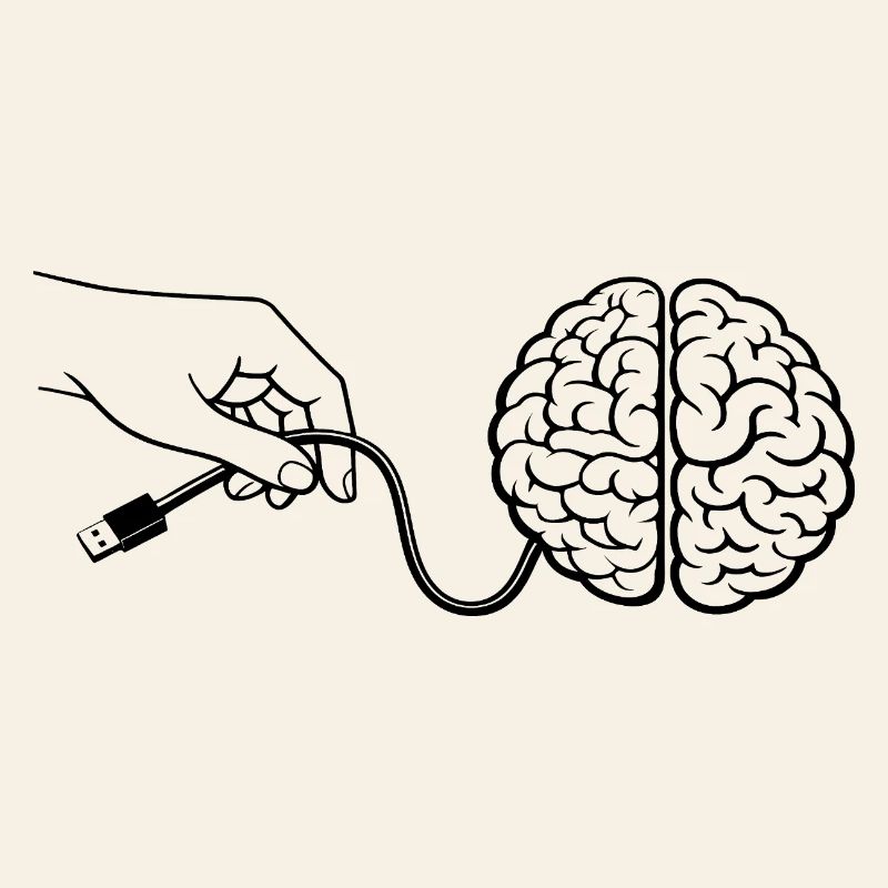 Connecteur de câble Brain Head Intelligence Intelligence artificielle