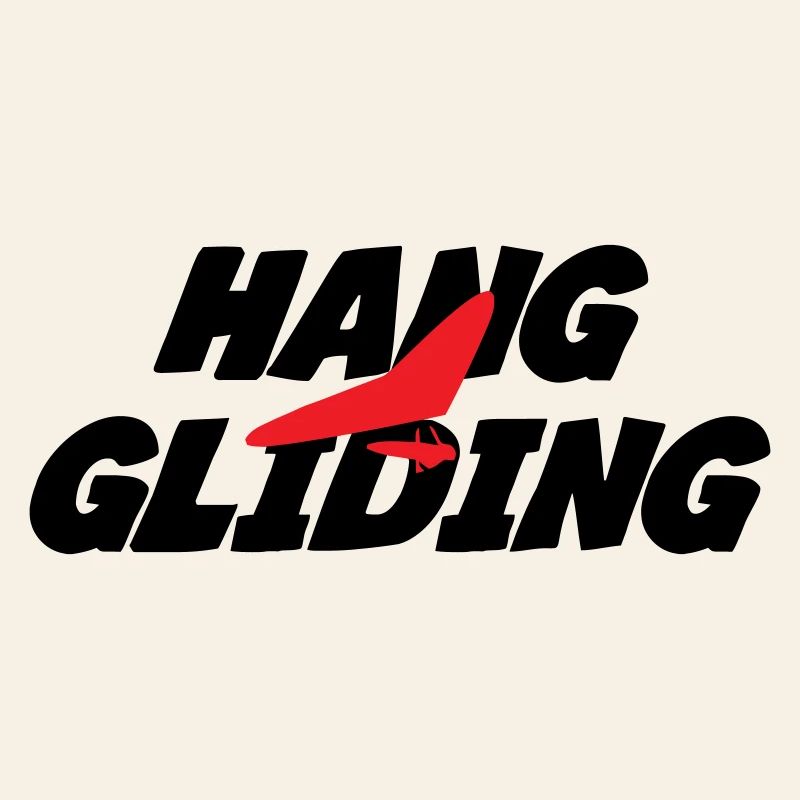 Intense Red Hang Gliding Graphic