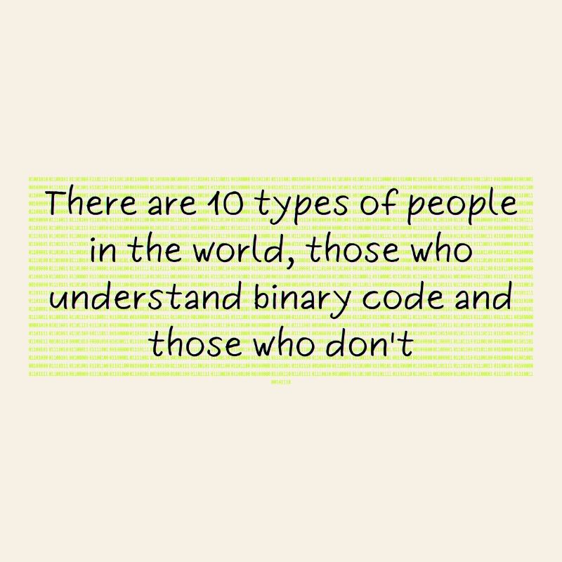 Binary humor: 10 types of people