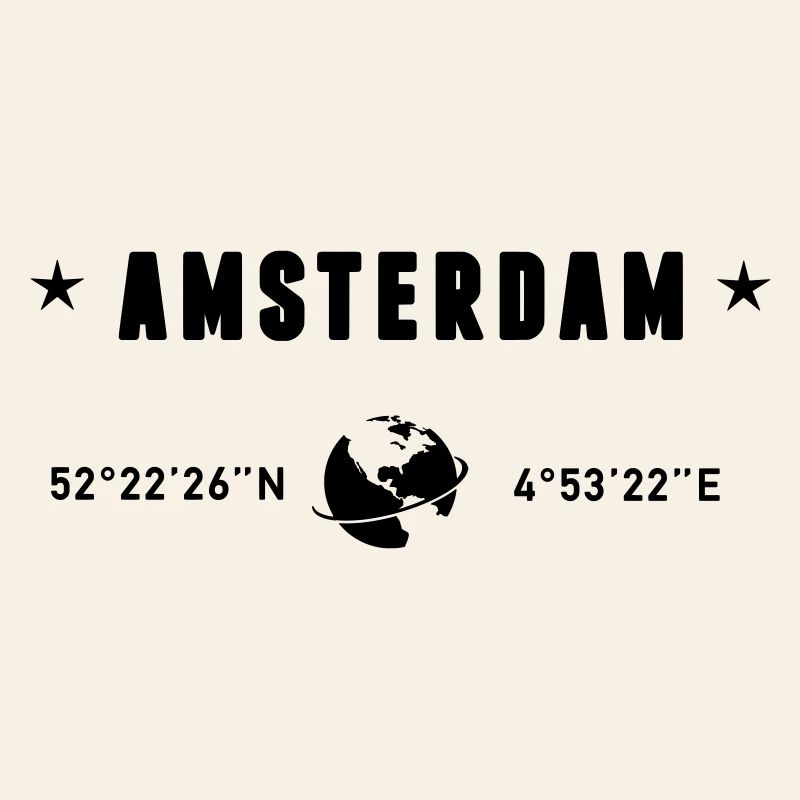 Amsterdam Netherlands Coordinates Gps Globe