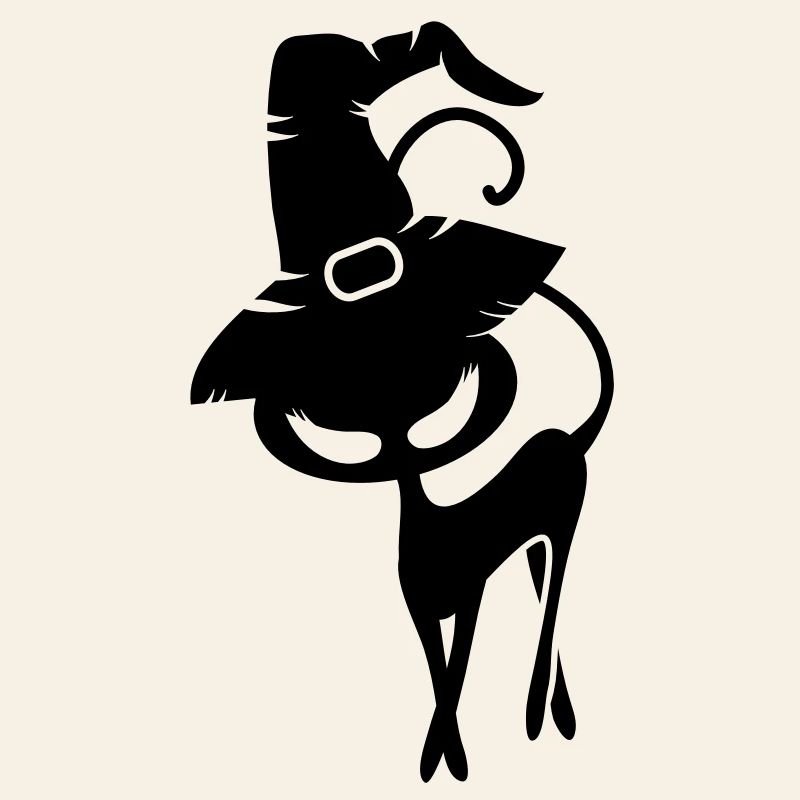 A black cat with Witchhat