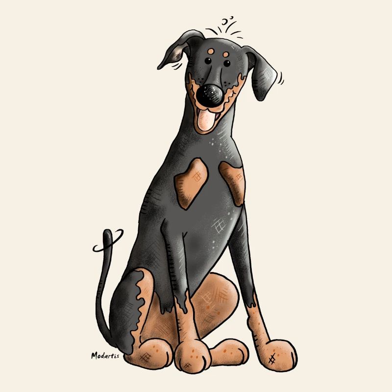 Drolliger Dobermann