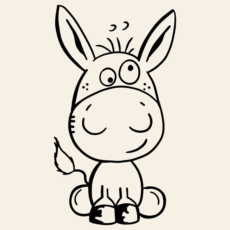 Eselchen Comic Tier - Tiere - Esel