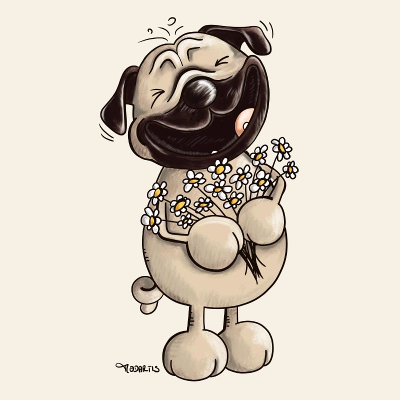 Süßer Mops - Möpse - Mopsfideler Mops - Geschenk