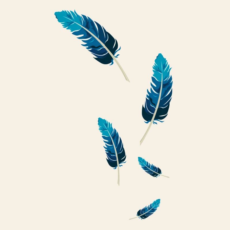 Blaue Federn