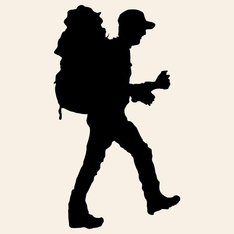 Backpacker silhouette