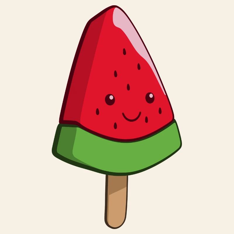 Glace à la pastèque Art sur un bâton