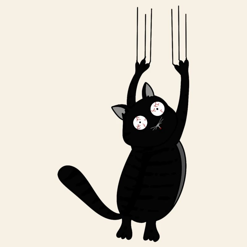 Panic Cat (Black Version)