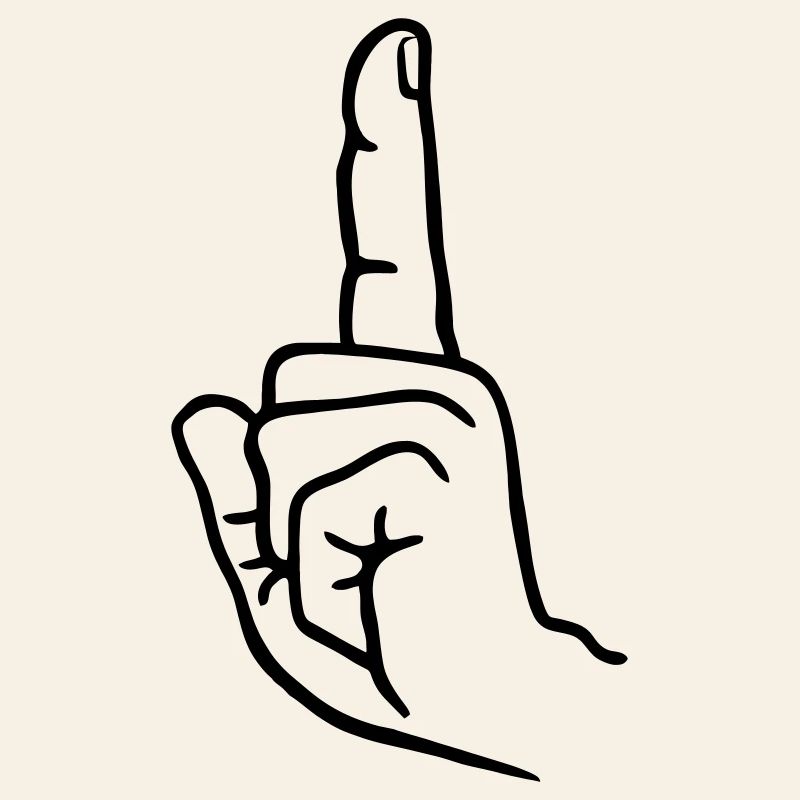 Geste de la main, levage du doigt