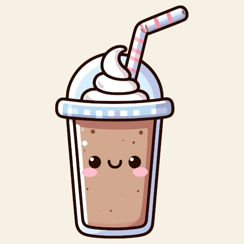Illustration mignonne de milkshake