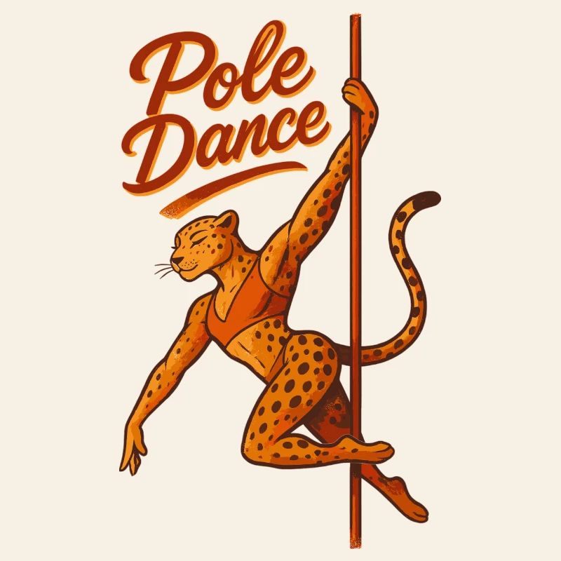 Pole Dance Leopardin Poledancerin Geschenk