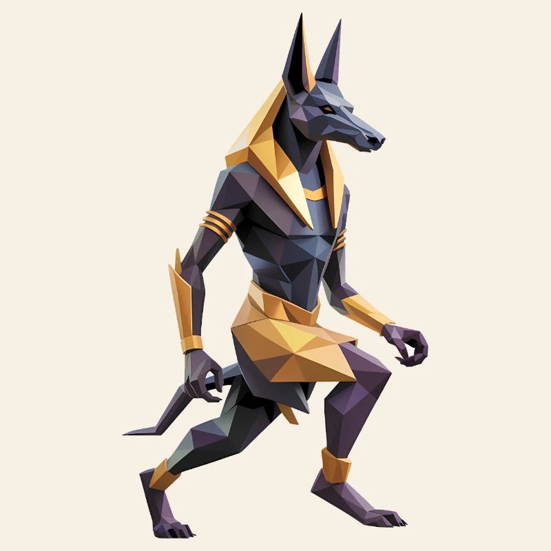 Anubis - Cooles Low Poly Logo
