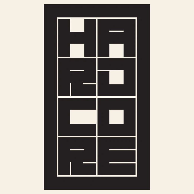 Hardcore - Stacked Block Typography Grid