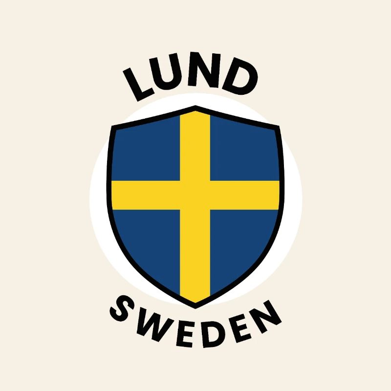 Drapeau du bouclier de Lund en Suède