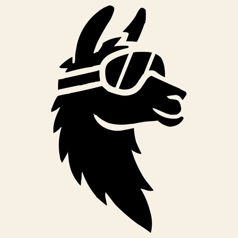 Llama with ski goggles