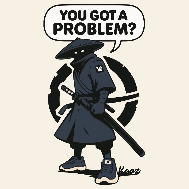 Schatten ninja mit Spruch