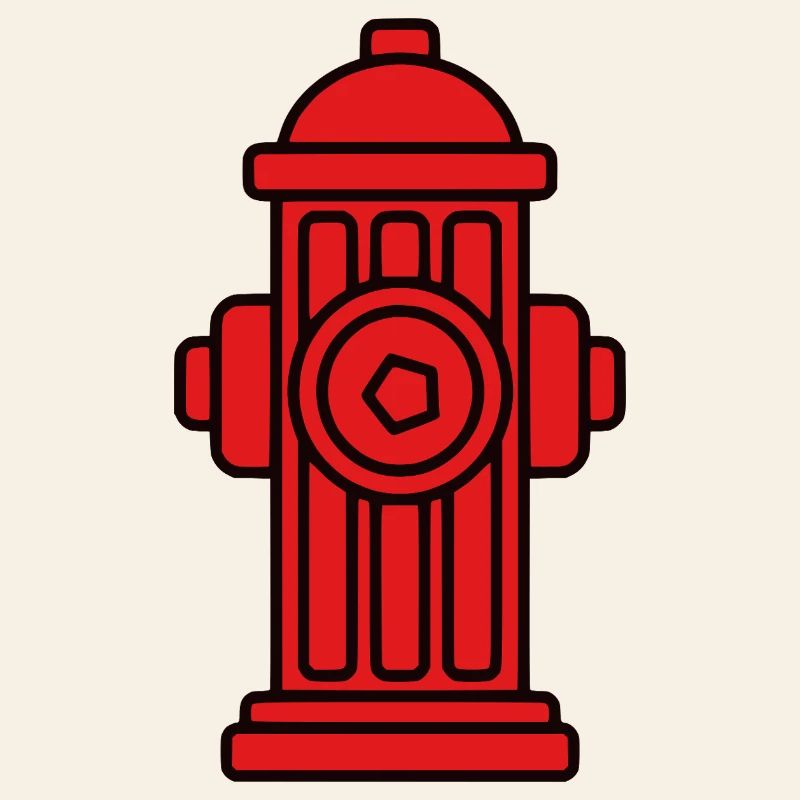Classic Bold Red Fire Hydrant