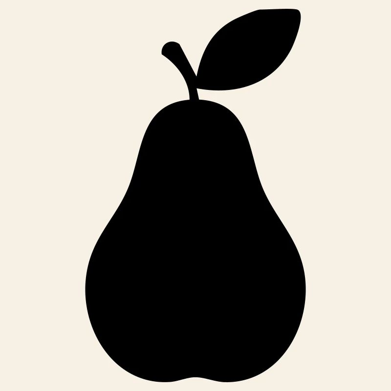 Pear Silhouette – Elegant Fruit Design