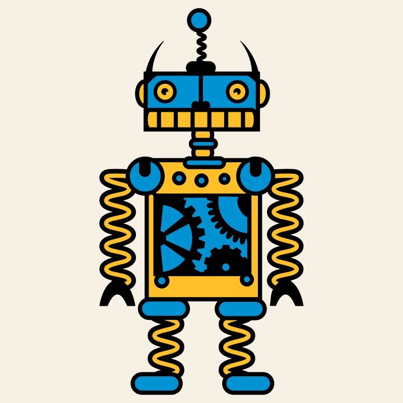 Ein Roboter mit Zahnräder