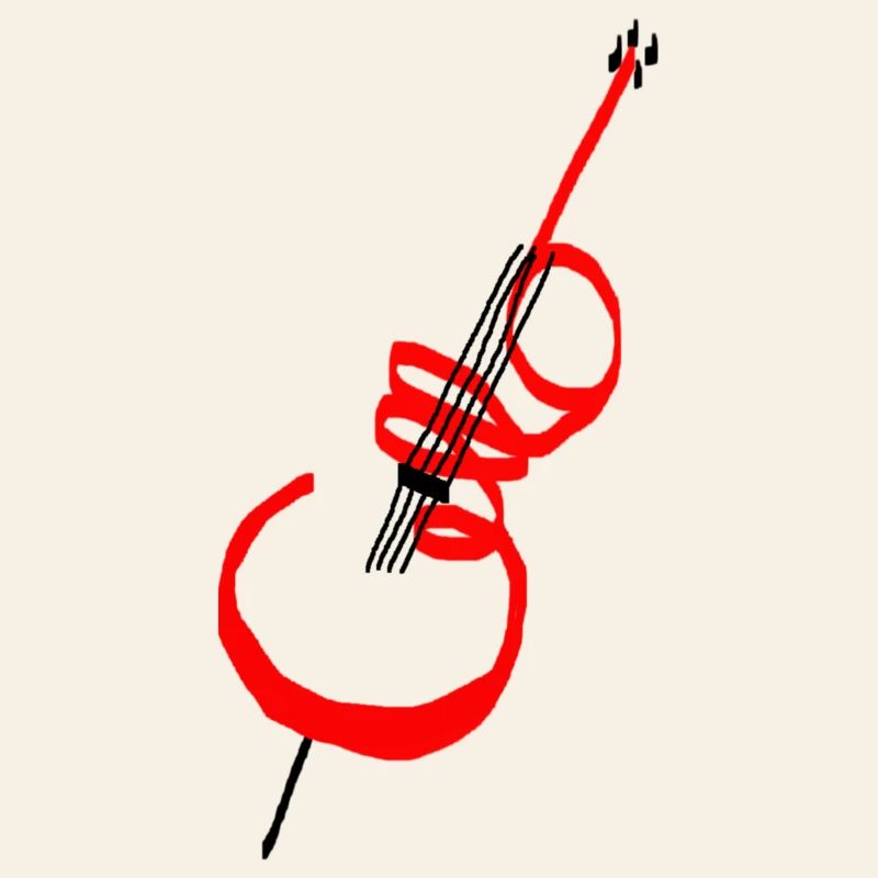 Cello lettering red