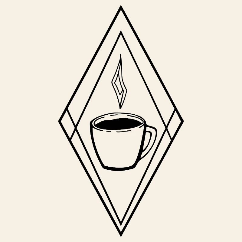 Tasse à café avec graphisme minimaliste